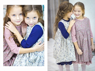 Девочки для каталога детской дизайнерской одежды Ирины Ковальчук